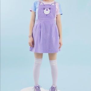 dolls kill x care bears pinafore dress